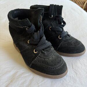 Isabel Marant Bobby Lace-Up Wedge Sneakers, Size 38